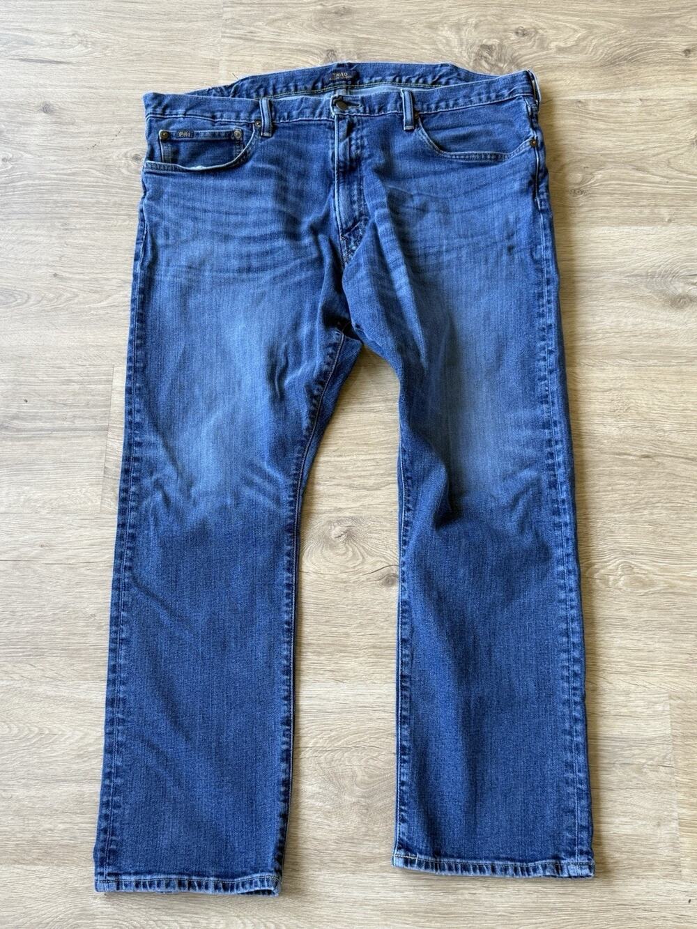 Polo Ralph Lauren Varick Slim Straight Jeans Mens 40x30 Dark Wash Stretch Denim